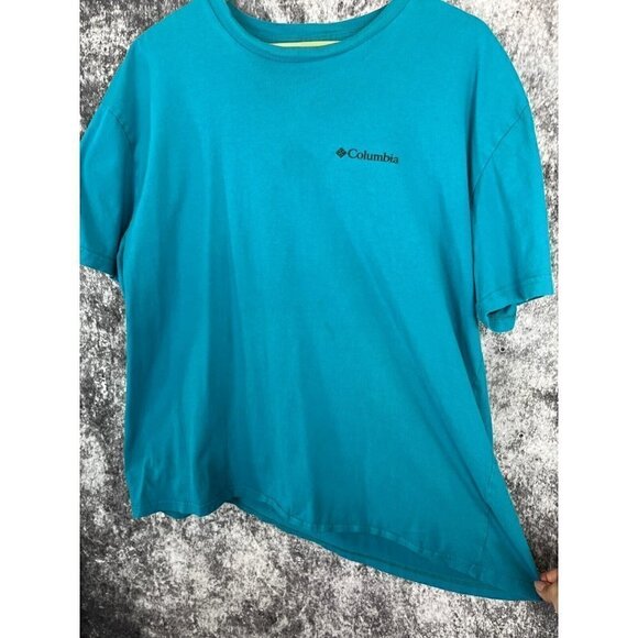 Columbia Hiking Mountain backpacking 80's colors Tee shirt T Mens  XXL - Picture 5 of 12